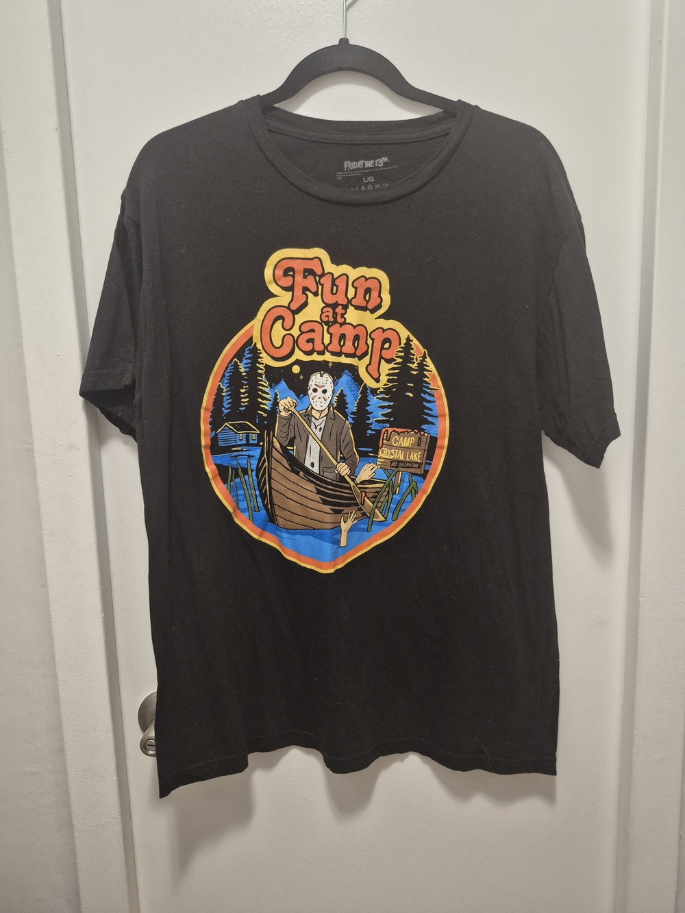 Fruday The 13th Fun at Camp Crystal Lake Black Graphic Tee